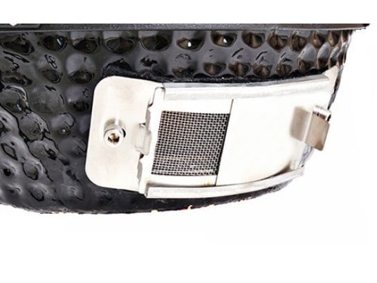 Keramikgrill KAMADO Holzkohle, 46cm Rost zu Holztisch – Bild 3