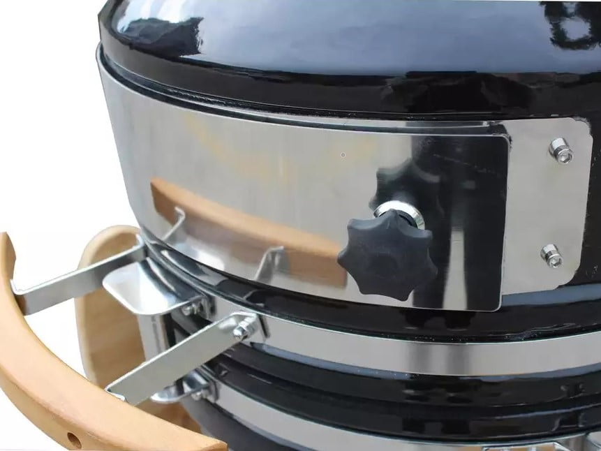 Keramikgrill KAMADO Holzkohle Pizzaofen, 46cm Rost – Bild 4