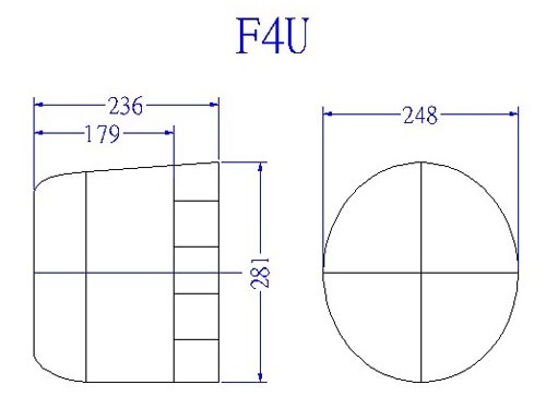Giant F4U Corsair Blau, 100ccm, Spw 2390mm, ARF-Modell von CYModel – Bild 4