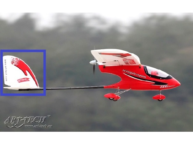 Seitenruder zu Wing-Dragon 500, 1400mm, Art-Tech