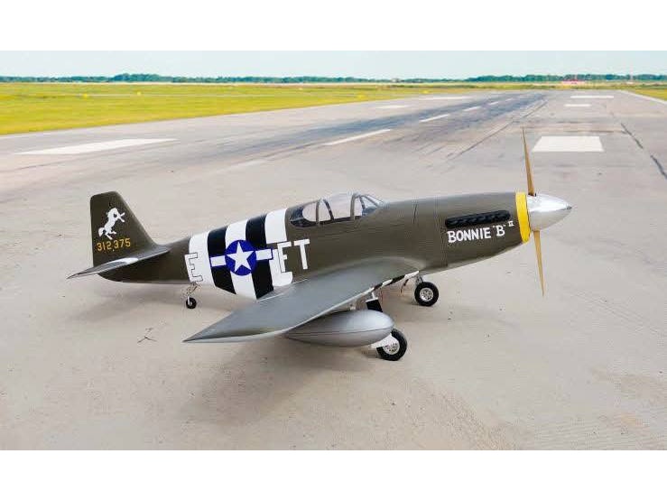 P-51-B Mustang FTE - Bonnie, 60-100ccm, Spw 2445mm, ARF-Set, CYModel – Bild 2