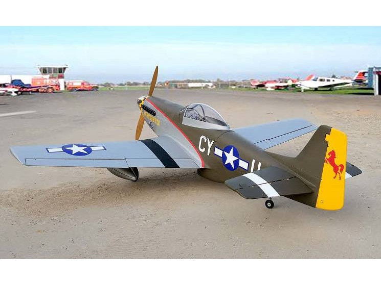 P-51-D Mustang Gunfighter, 60-100ccm, Spw 2445mm, ARF-Set, CYModel – Bild 2