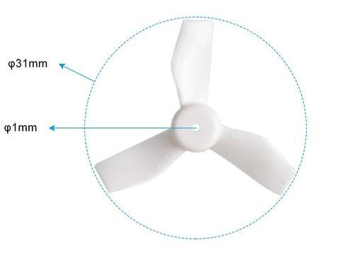 BetaFPV Gemfan Propeller 31mm 3-Blatt zu Meteor65 - 1S Tiny Whoop – Bild 3
