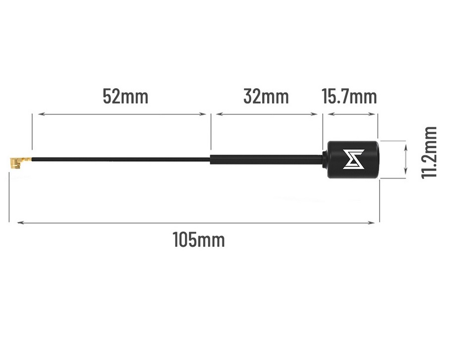 Antenne 10cm zu Caddx Polar Vista FPV-Kamera – Bild 2