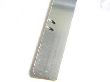 Aluminium Doppel Ruder silber gross (100mm) für 6.35mm Wellen – Bild 2