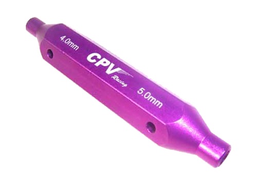 Two-Way / 2-Weg Sechskant/-Steckschlüssel-Set 4.0mm / 5.0mm - violett