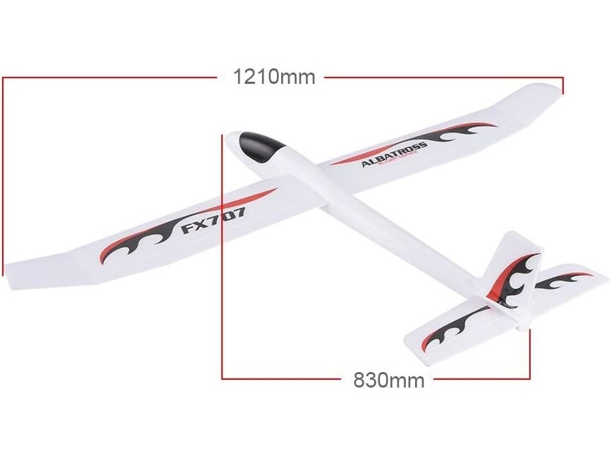 Wurfgleiter / Segler - Segelflieger Albatross FX-707 - Spw 1200mm aus EPP – Bild 4