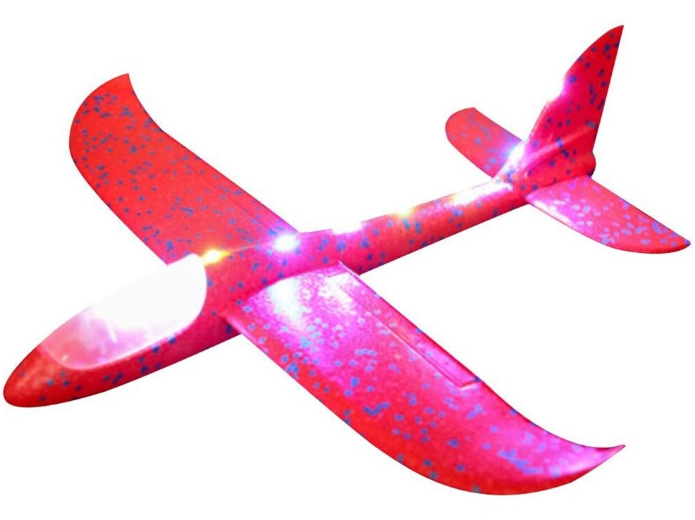 Wurfgleiter / Segler - LED Timmy - Spw 480mm aus EPP - in Rot