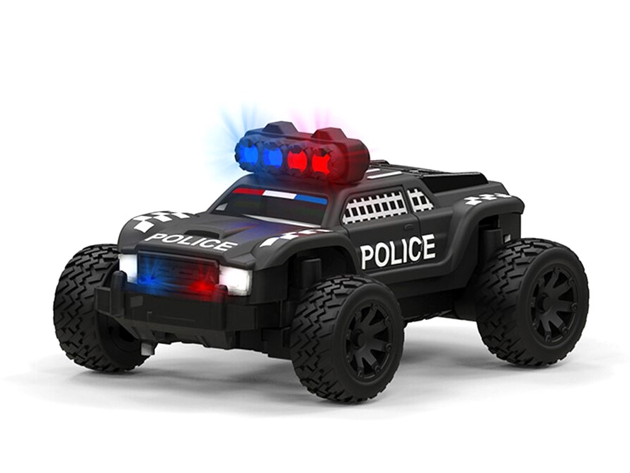 Mini Turbo Racing Police Truck / Polizei - RTR-Komplett-Set - 1:76 – Bild 2