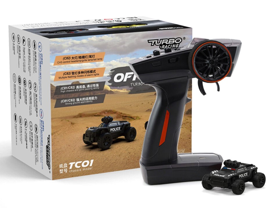 Mini Turbo Racing Police Truck / Polizei - RTR-Komplett-Set - 1:76 – Bild 6