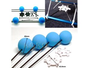 Styroporkugeln 4cm 4 Stk. - mit Trainingsgestell Heli von 400 - 800gr.