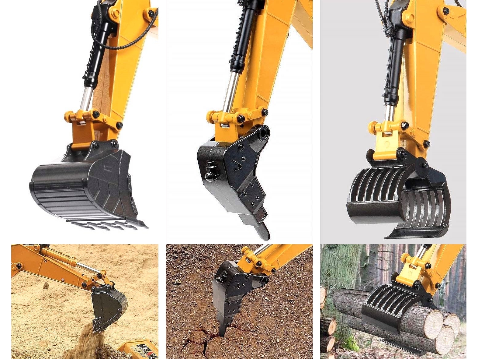 Vollmetall RC Schaufelbagger V4 - RC Bagger Digger 1580 – Bild 4