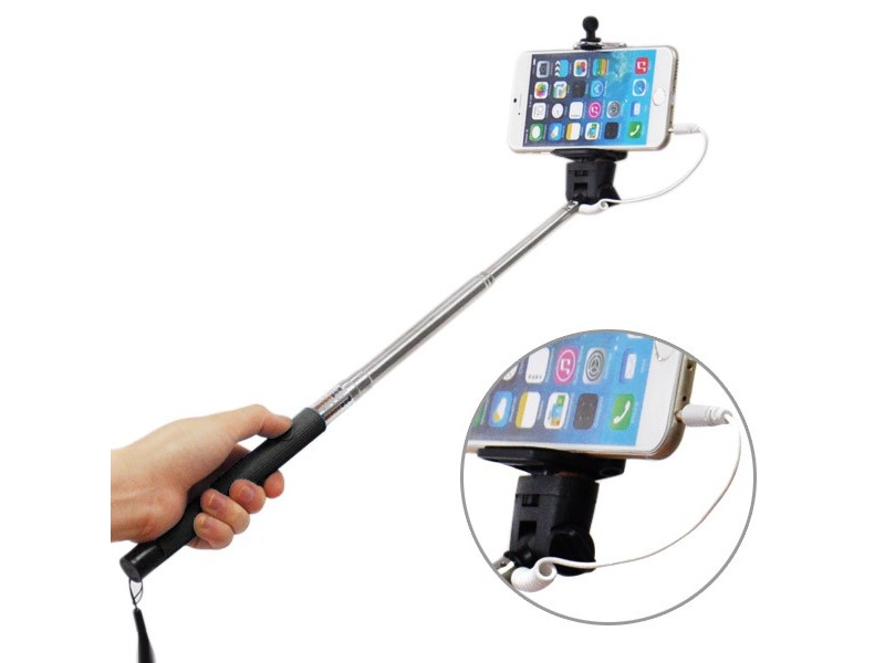 Teleskop-Handstativ / Selfie-Stick mit Selbstauslöser für Smartphones/Kameras – Bild 2