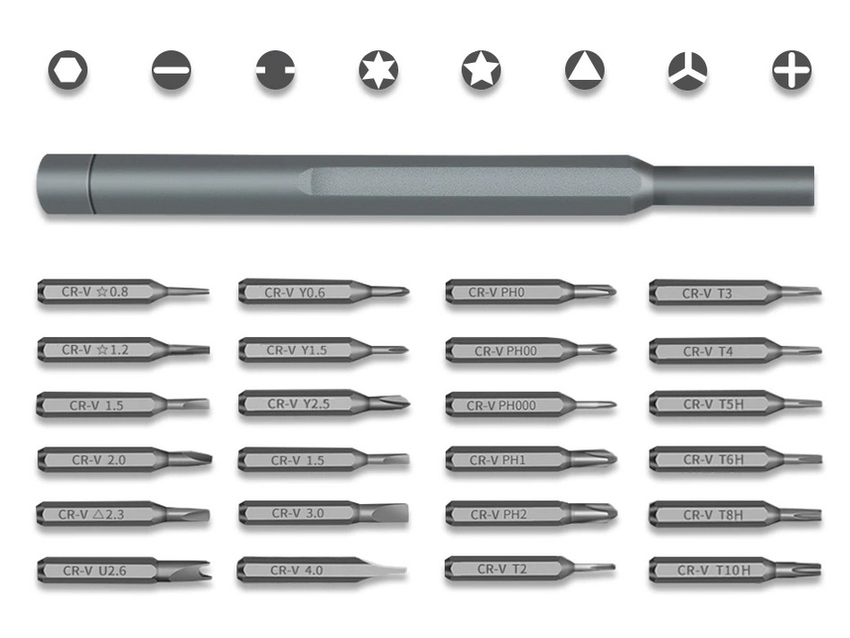 Werkzeugset / Schraubenzieher Bit Set für kleine Reparaturen - 24 Bits
