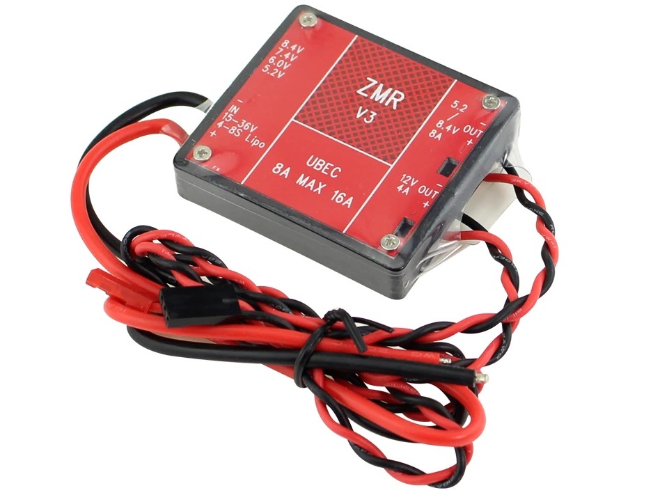 ZMR V3 Box UBEC 5.2V / 12V - 4A/8A Stromversorgung, 15-36 Volt / 4-8S LiPo