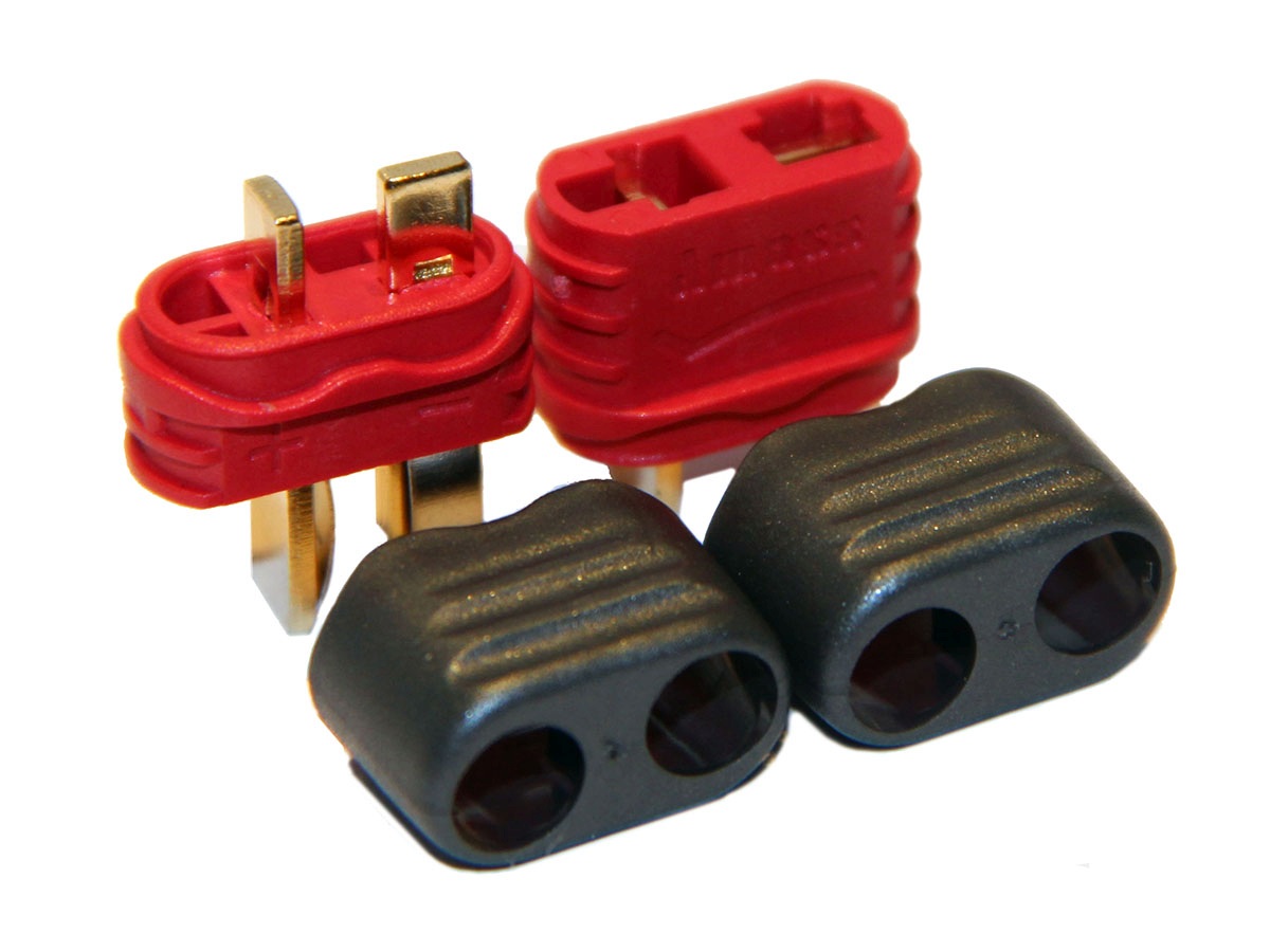 T-Stecker / T-Plug Hochstrom Stecksystem mit Kabelschutz - 10 Paar