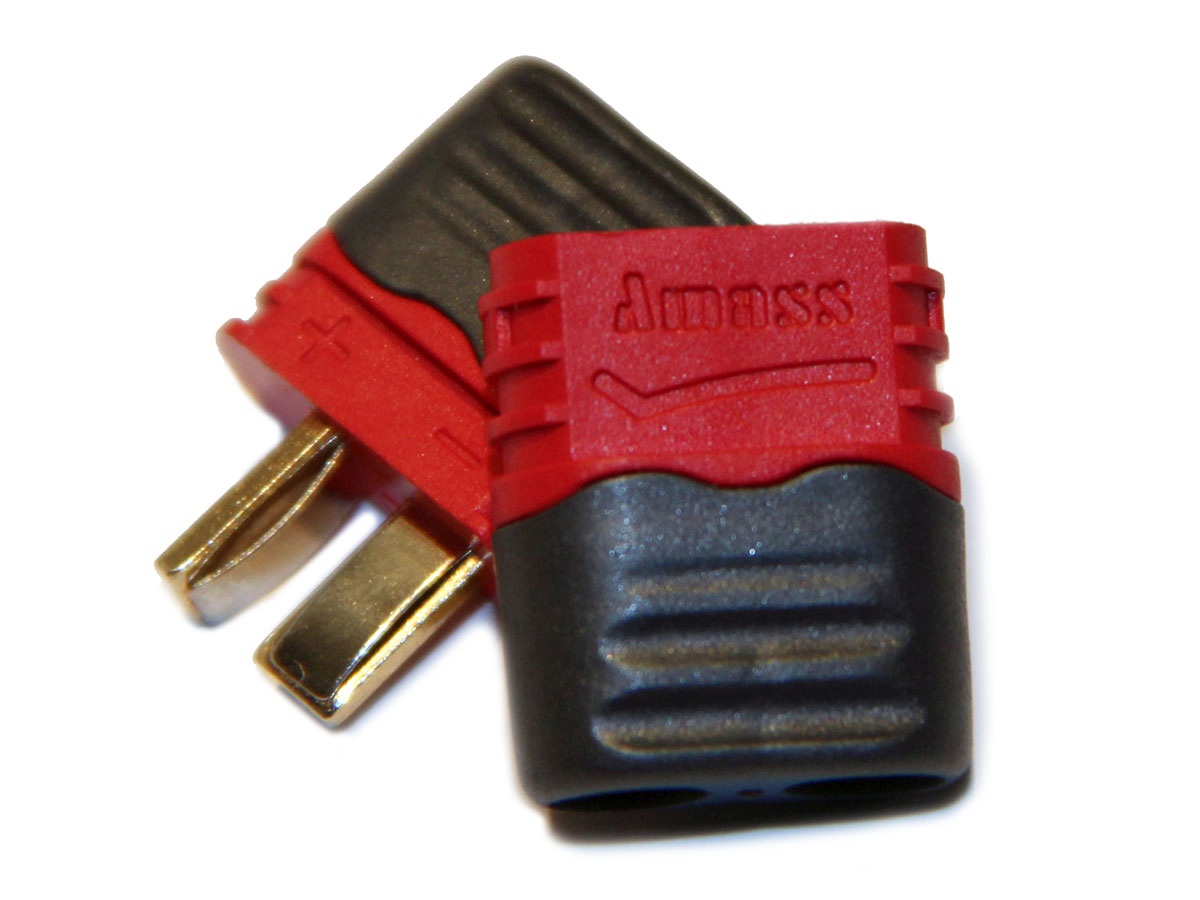 T-Stecker / T-Plug Hochstrom Stecksystem mit Kabelschutz - 10 Paar – Bild 2