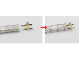 Verbinder/Stecker 2-Pin, 8mm zu LED Streifen 230V