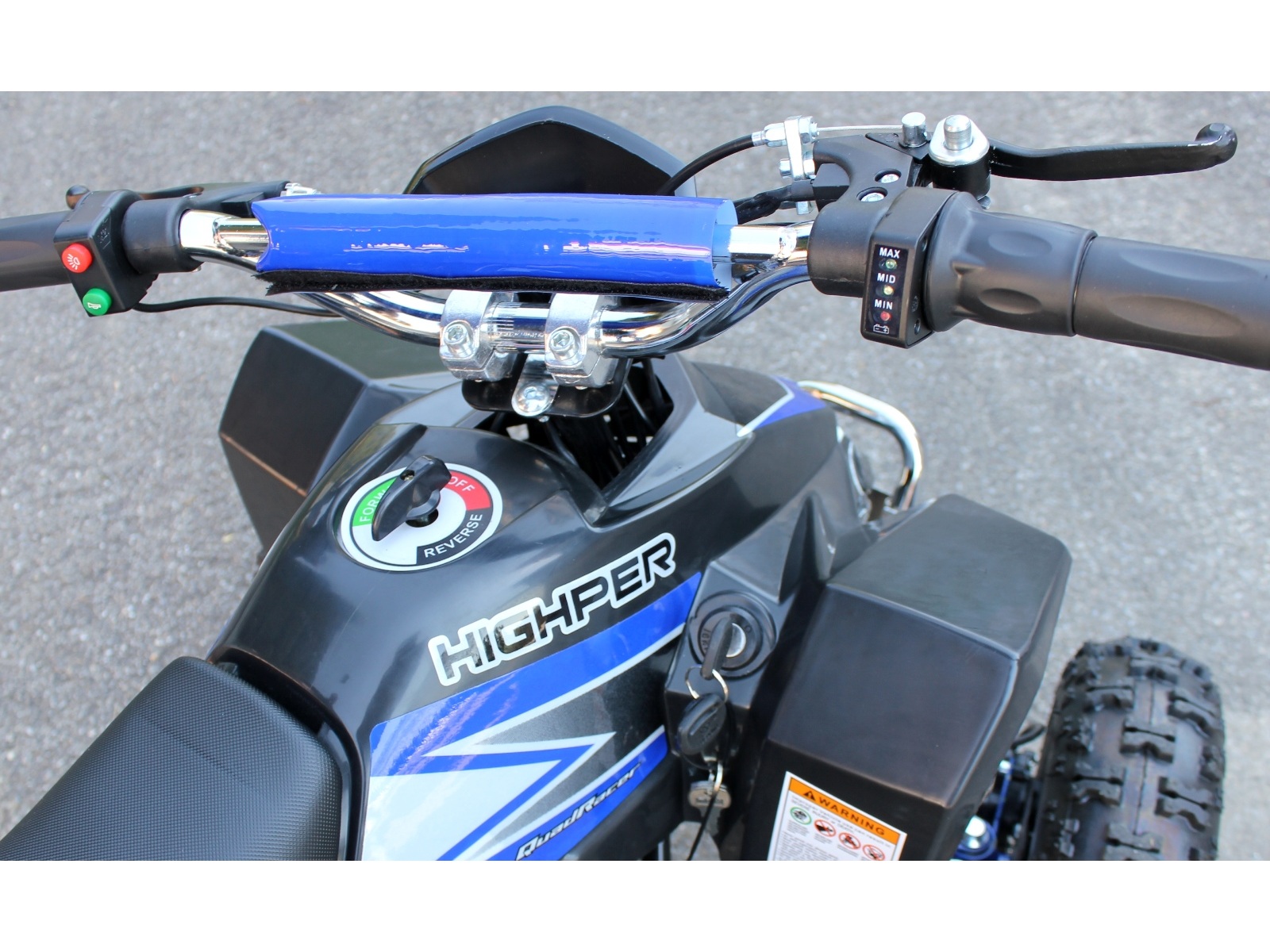 Elektro Mini-Quad - KIMI - 36V, 1000W, schwarz/blau, mit Rückwärtsgang – Bild 6