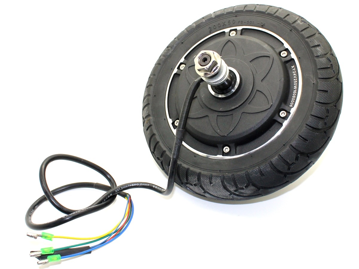 Rad hinten mit Nabenmotor zu Elektro-Trotti - 250W, 24V – Bild 2