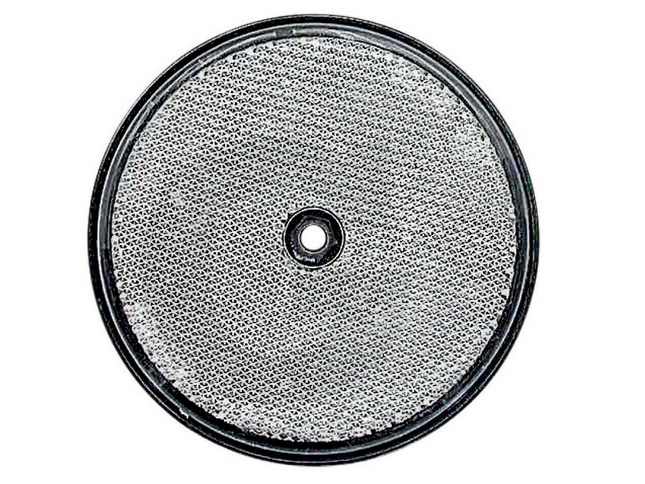Rückstrahler weiss - 60mm - mit Befestigungsloch