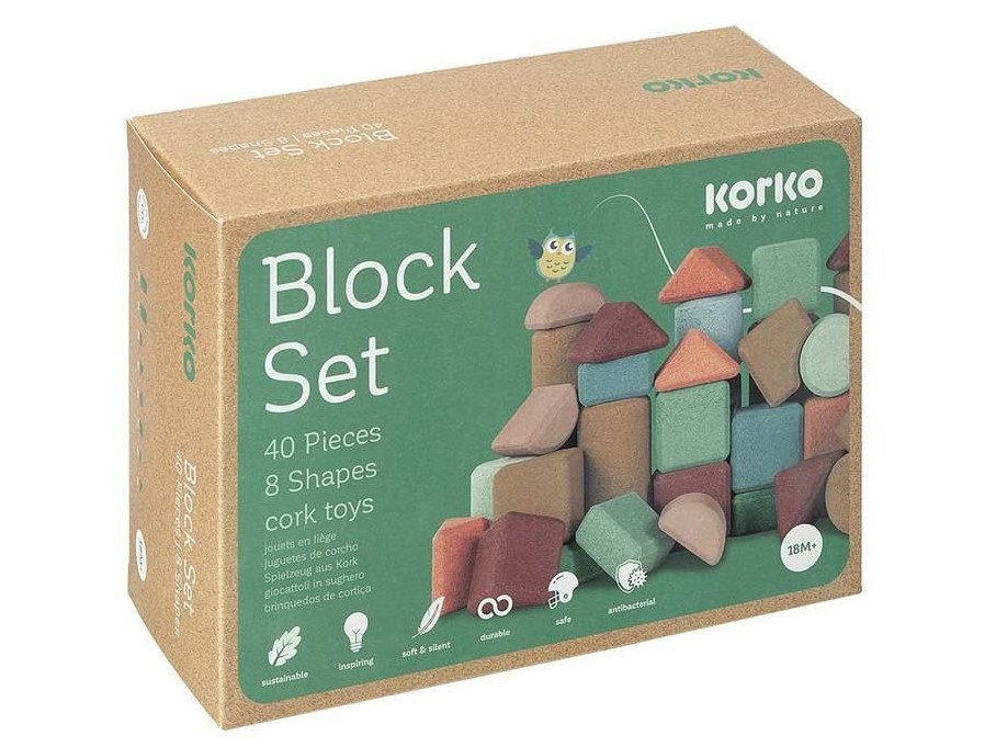 Tall Architects – 40 Korkbausteine - Spielsteine aus Kork - 40-teilig – Bild 3