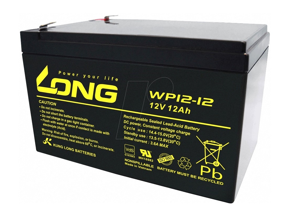 Batterie 12V 12Ah - Blei-Gel / Long WP12-12