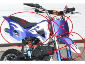 Sitz-Verschalung für Mini Cross Bike D7-23 49ccm, blau