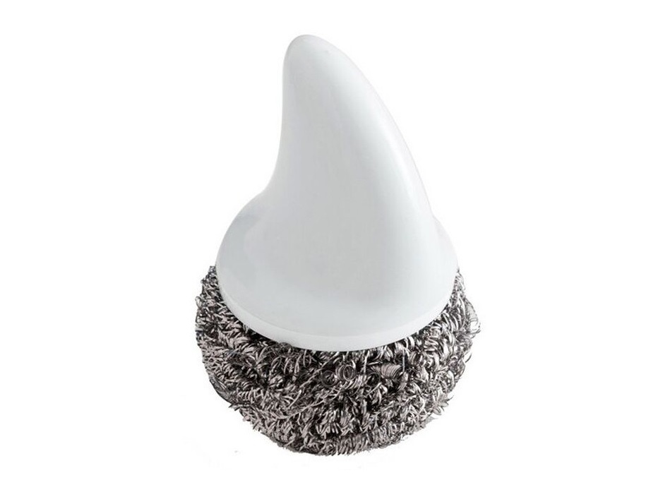 Grillrostreiniger Edelstahlwolle Stahlschwamm Topfreiniger - mit Handgriff – Bild 2