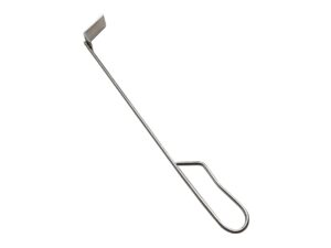 Ascheschieber aus Edelstahl  - Haken 26 x 60 mm
