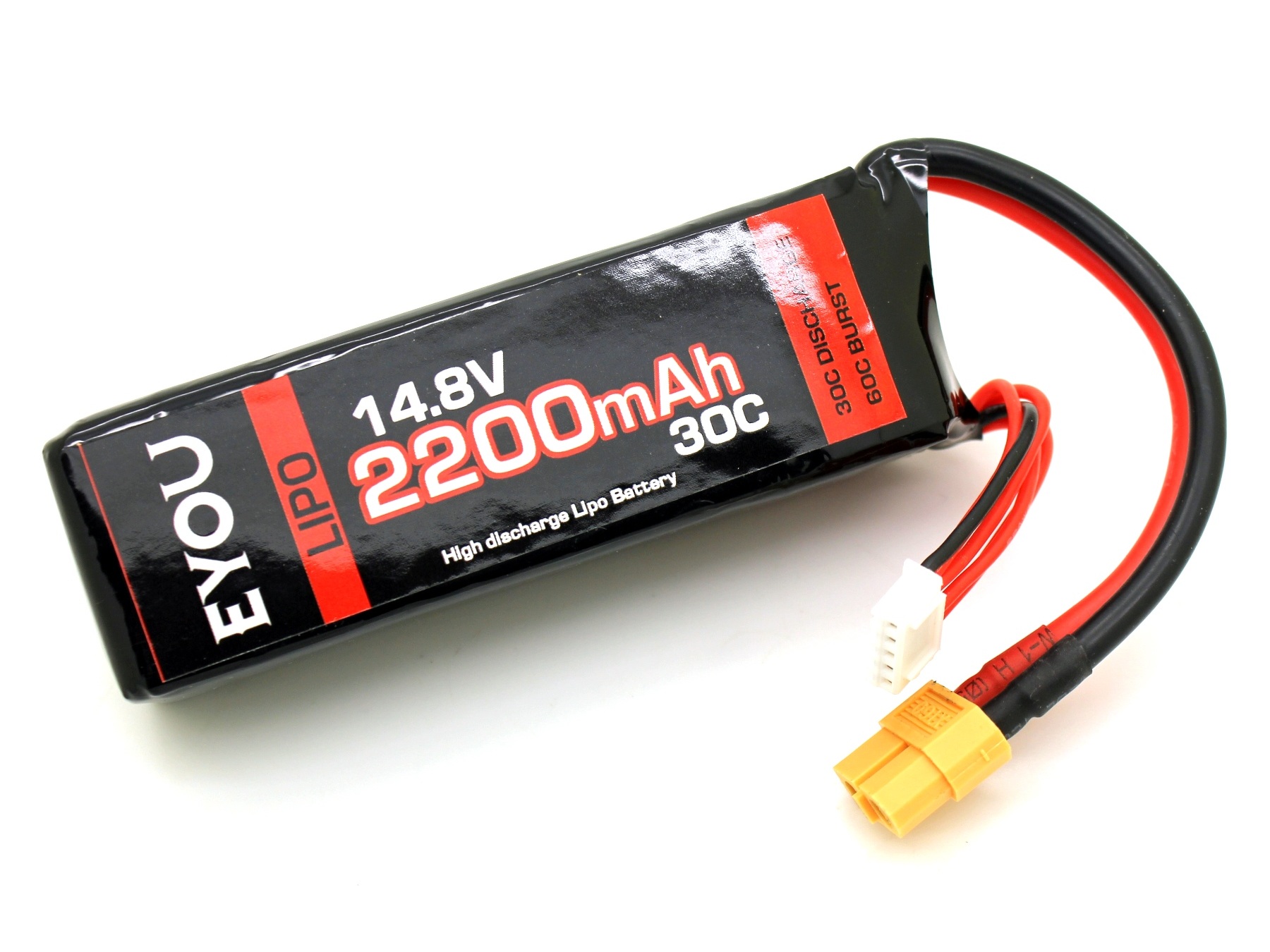 EYOU - LiPo Akku 4S / 14.8V, 2200mAh, 30C - XT60