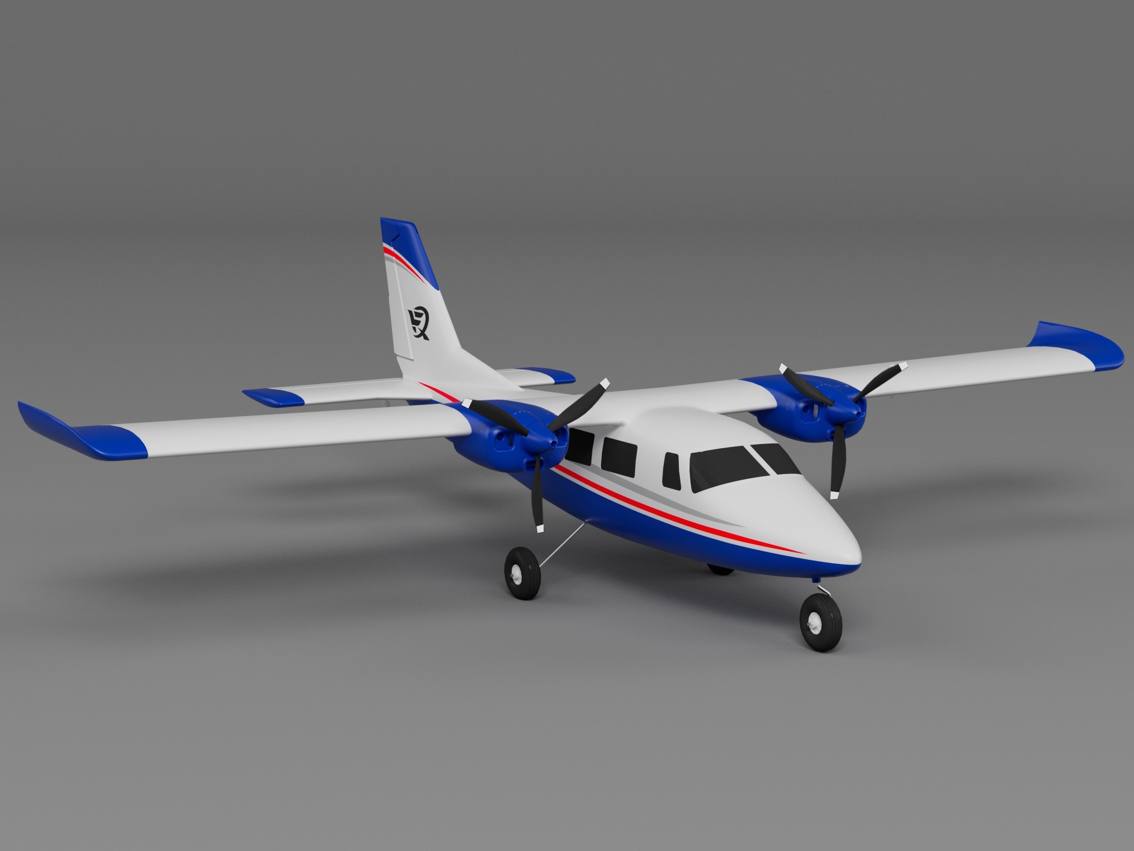 Partenavia P68, Spw 850mm, PNP-Set in blau von XFLY-Model – Bild 3