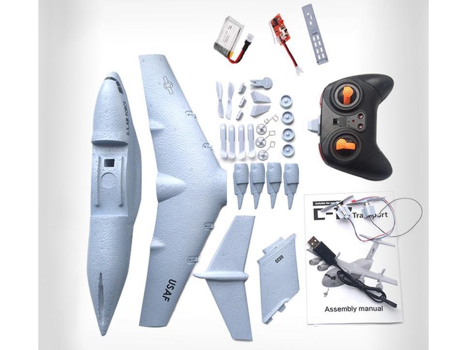 Mini Boeing C-17 Globemaster mit 3-Achs-Gyro, Spw 373mm, RTF-Set – Bild 4