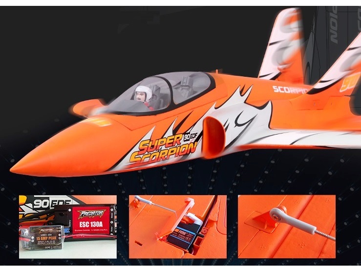 FMS EDF Jet 90mm Super Scorpion - 1140mm - PNP-Set + Gyro – Bild 6