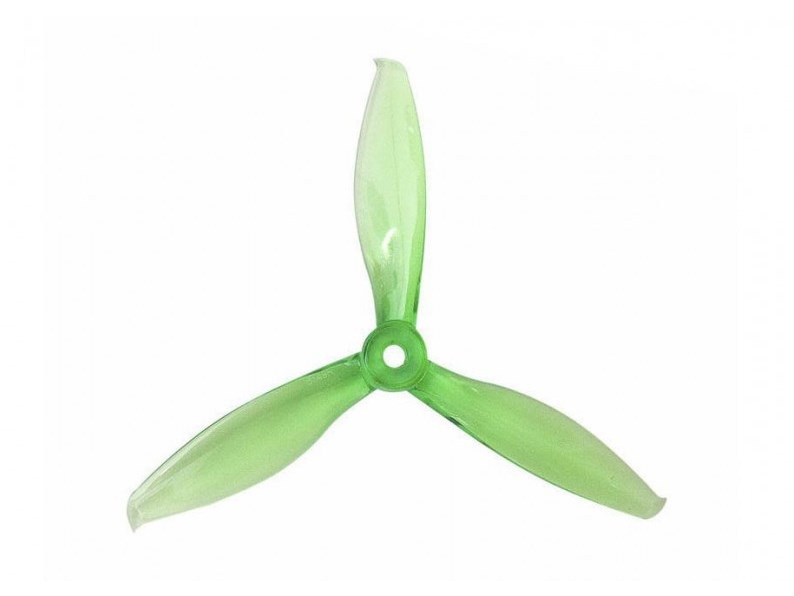 Gemfan 5149 - 5.1x4.9 Flash 3-Blatt FPV Race Propeller - Clear Green