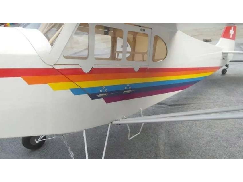 Piper J-3 - ROT - 100ccm, Spw 4000mm, ARF-Set, Skysun Hobbies – Bild 6