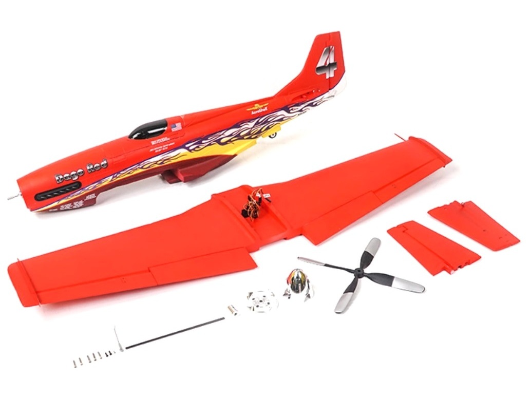 Dago Red Mustang P-51 - V2, Spw 1070mm, PNP-Set mit Gyro von FMS - FMS134P REFV2 – Bild 4