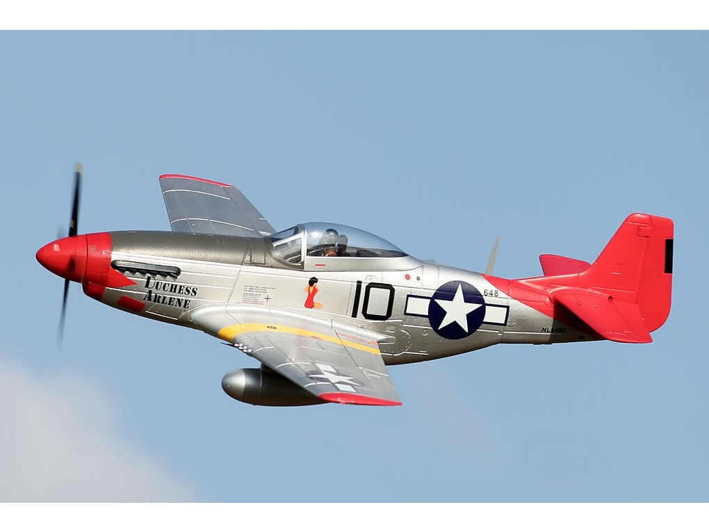 Mustang P-51D V8-Red tail, Spw 1450mm, PNP-Set von FMS - FMS008P – Bild 2