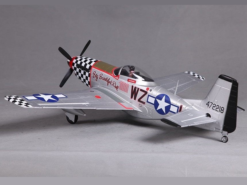 Mini P-51D Mustang Beautiful Doll - V2, Spw 800mm, PNP-Set von FMS – Bild 2