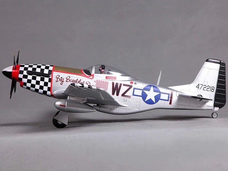 Mini P-51D Mustang Beautiful Doll - V2, Spw 800mm, PNP-Set von FMS – Bild 3