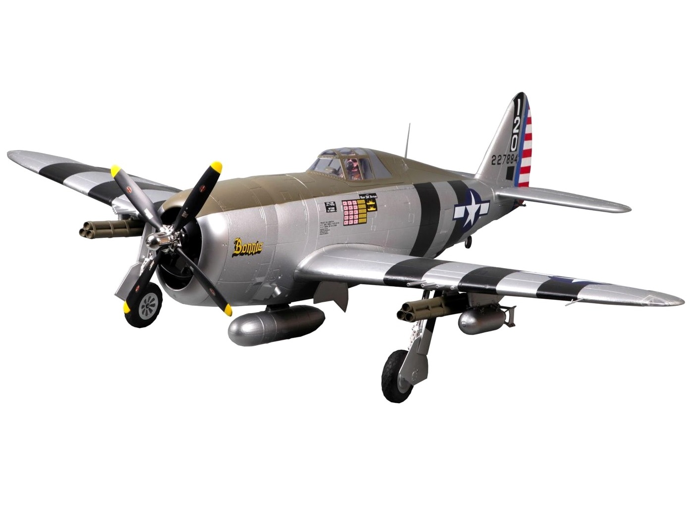 Giant P-47 Razorback, Spw 1500mm, PNP-Set von FMS - FMS089P