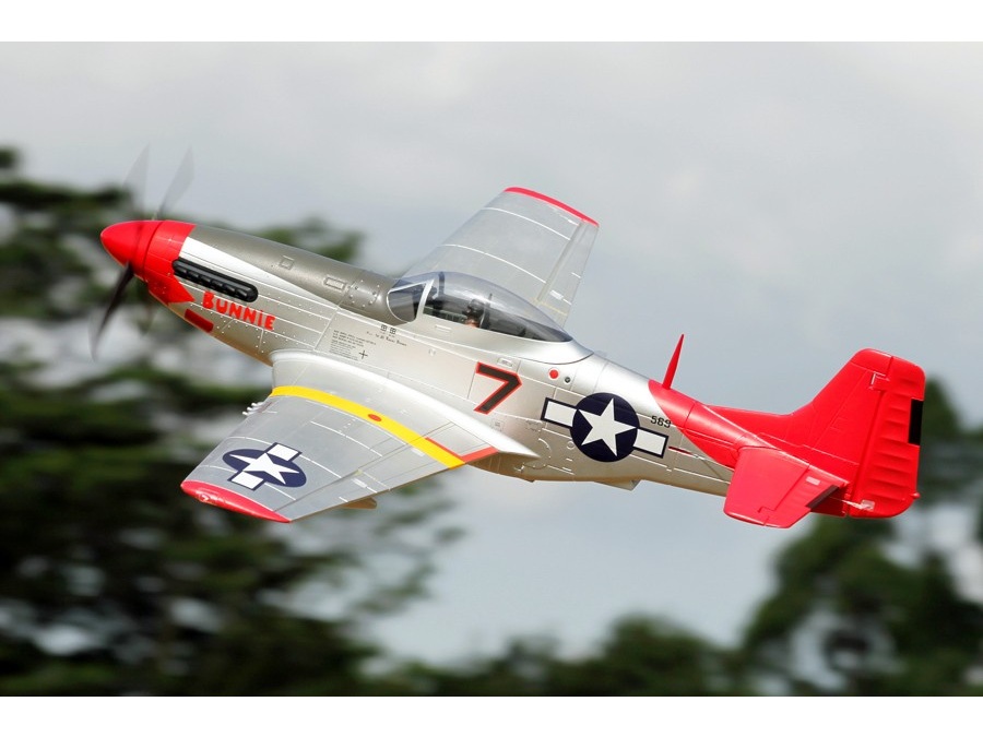 Giant Mustang P-51D Red Tail, Spw 1700mm, PNP-Set mit Gyro - FMS - FMS041P-REFV2 – Bild 4