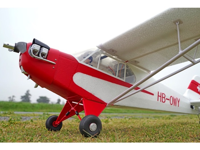 Piper J3 Cub - V4, Spw 1400mm, mit Räder und Schwimmer PNP-Set mit Gyro, FMS FMS106PF-REF – Bild 3