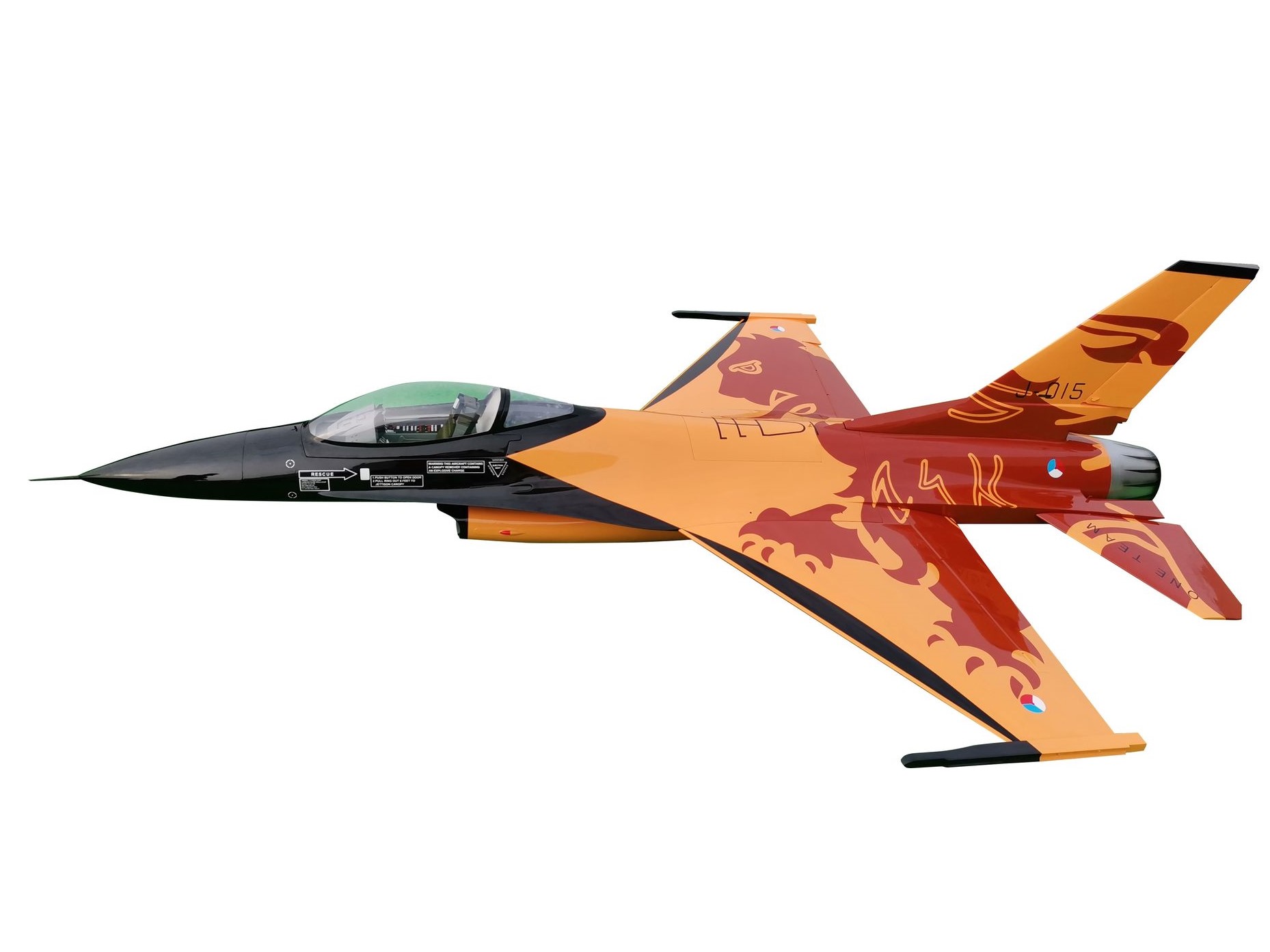 F-16 Fighting Falcon Turbinen Jet 1/5, Spw 2115mm, ARF-Set mit EZFW, Pilot-RC – Bild 2