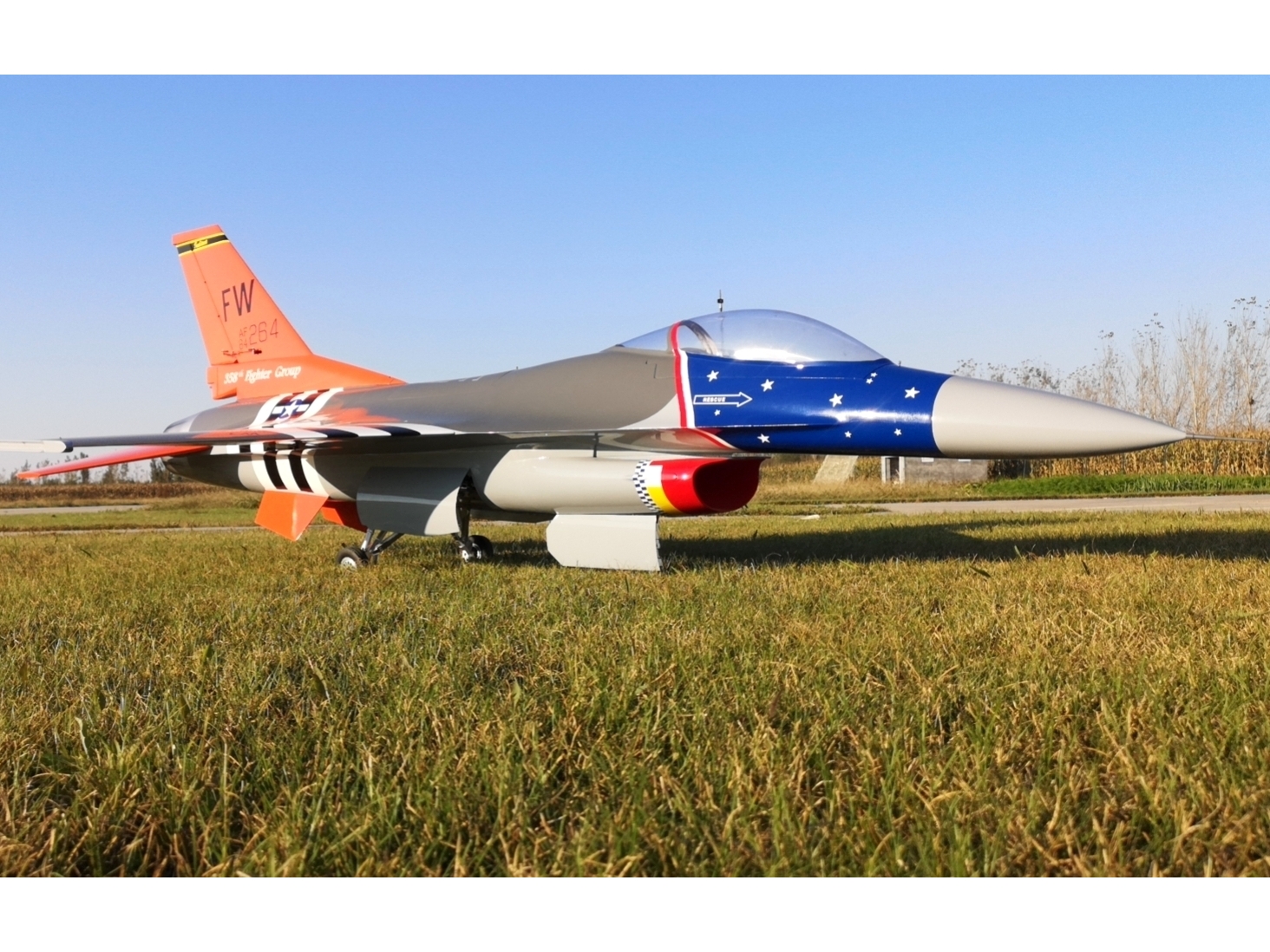 F-16 Fighting Falcon Turbinen Jet 1/5, Spw 2115mm, ARF-Set mit EZFW, Pilot-RC – Bild 3