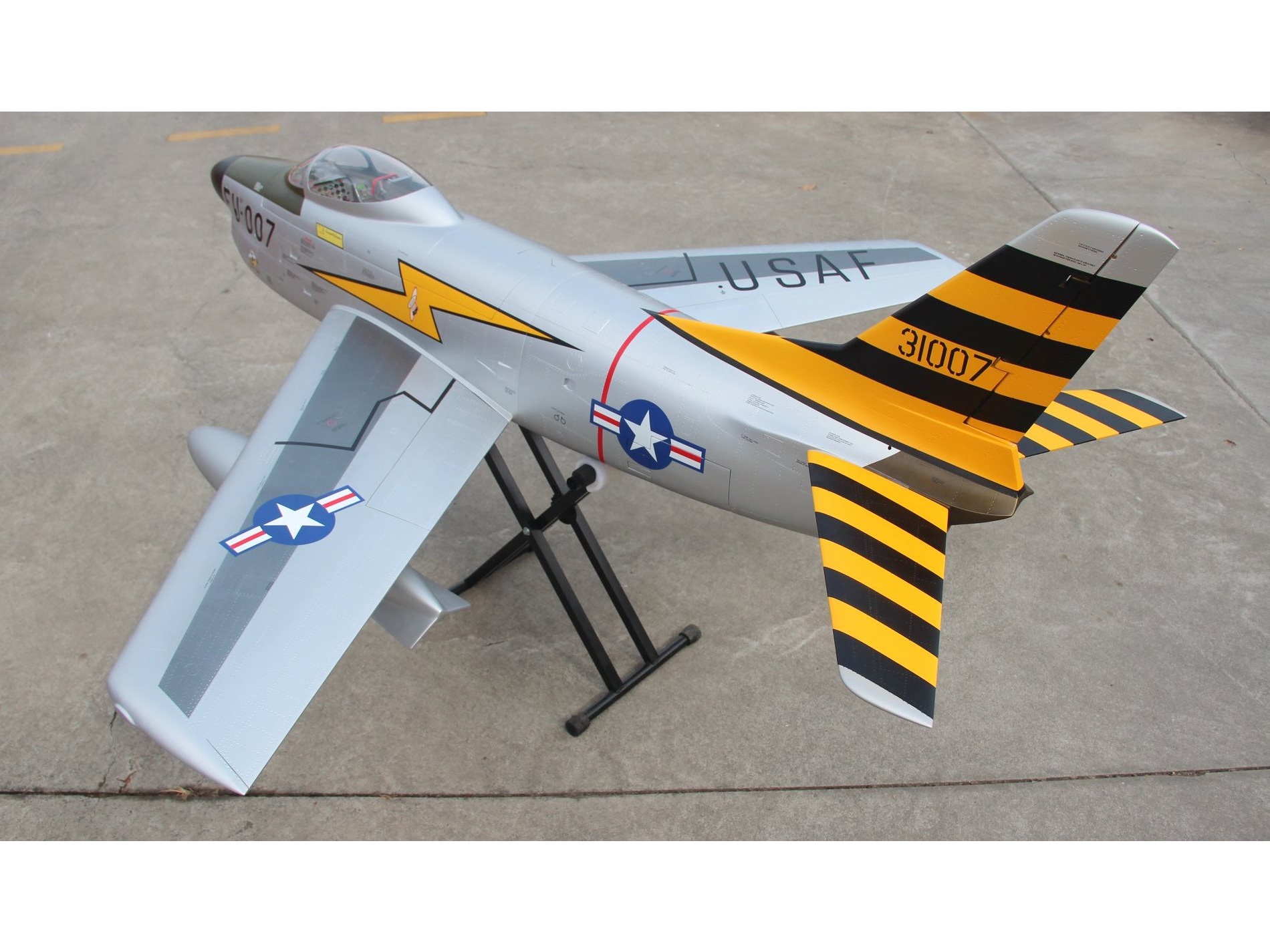 F-86D Sabre - Turbinen Jet, Spw 1980mm, ARF-Set mit EZFW, Pilot-RC – Bild 4