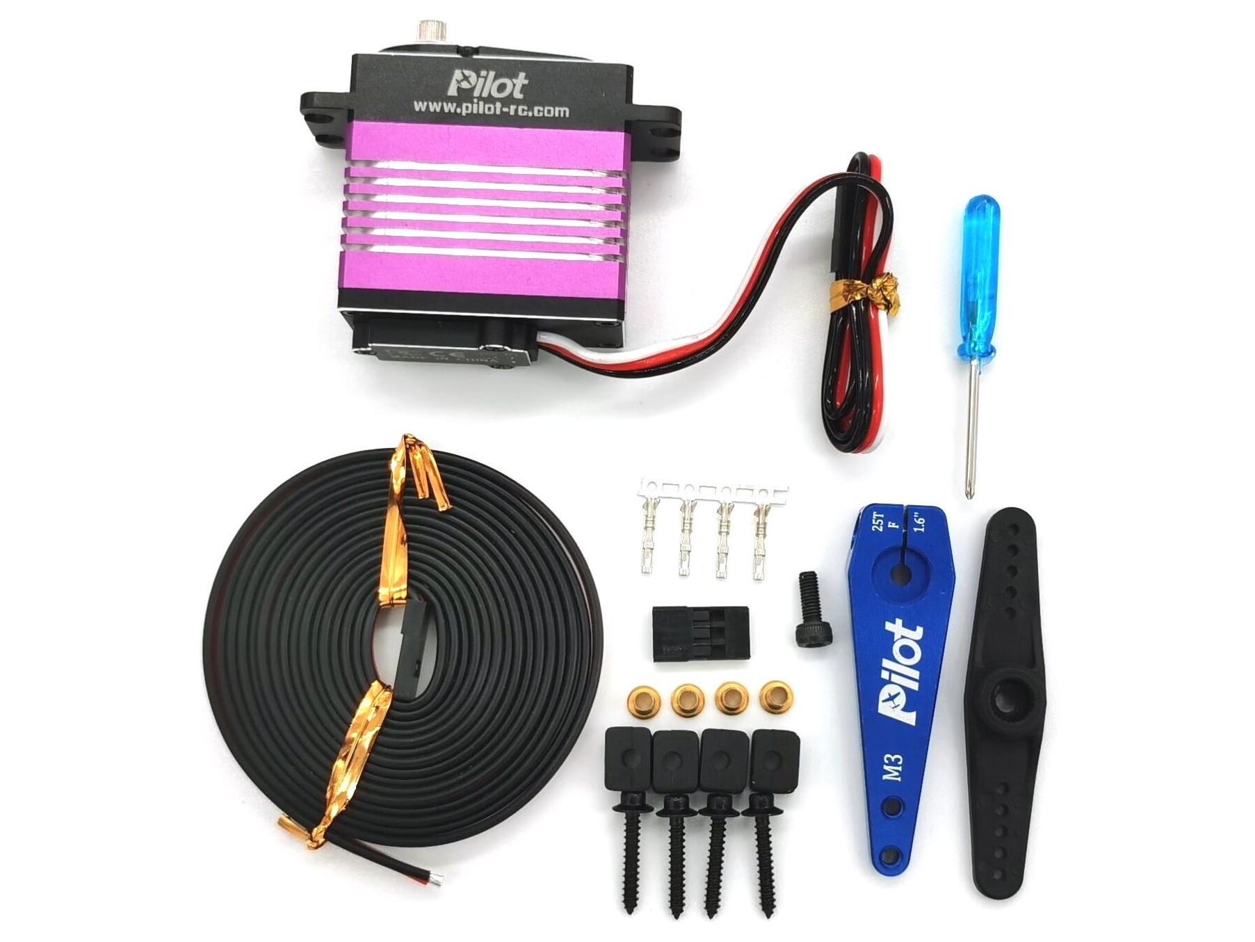 Digital Servo PW48AH, HV/MG, 93gr, 48kg Stellkraft, Pilot-RC mit 170cm Kabel