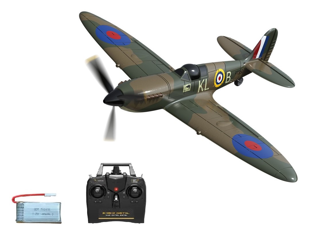 Spitfire, Spw 400mm, RTF Komplett Set mit Gyro von Volantex