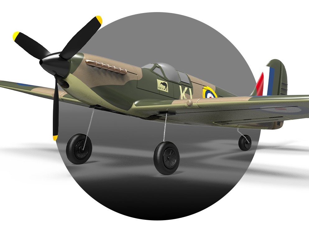 Spitfire, Spw 400mm, RTF Komplett Set mit Gyro von Volantex – Bild 5