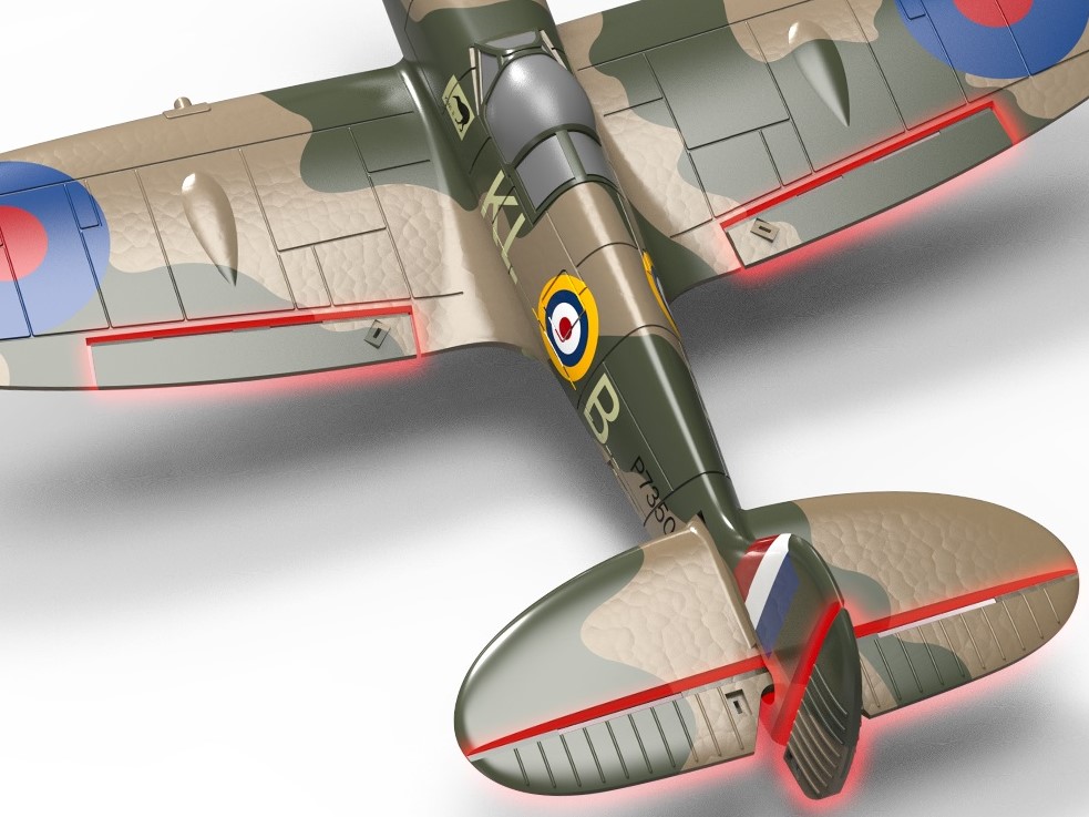 Spitfire, Spw 400mm, RTF Komplett Set mit Gyro von Volantex – Bild 6